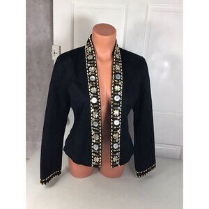 Willi Smith Beaded Cocktail Jacket Womens 6